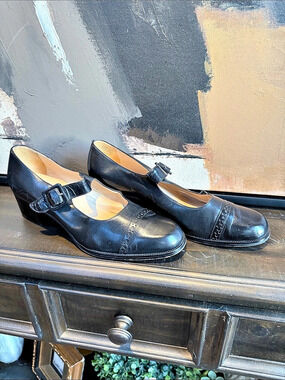 Enzo Angiolini Black Mary Jane Flats